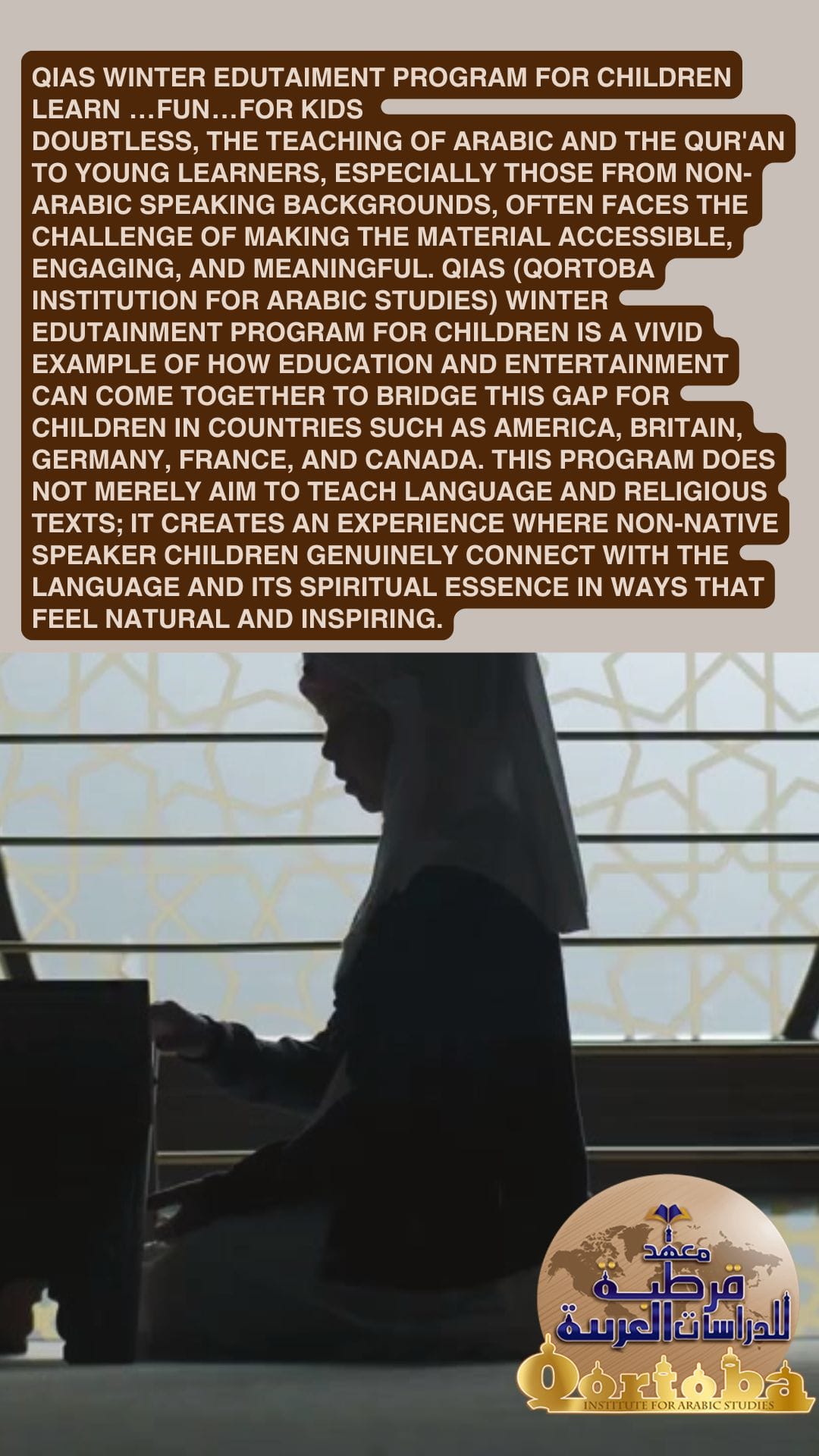 Arabic and the Qur'an to young learners 2